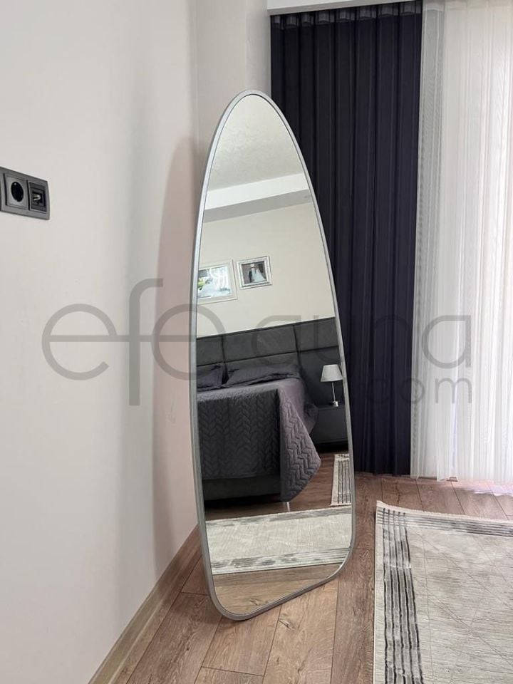 DAMLA-AYAKLI BOY AYNASI-GÜMÜŞ ÇERÇEVELİ-180x70cm