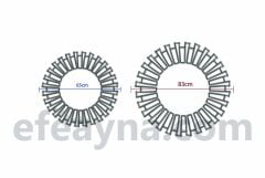 PİYANO XX-GÜMÜŞ AYNA DUVAR SAATİ