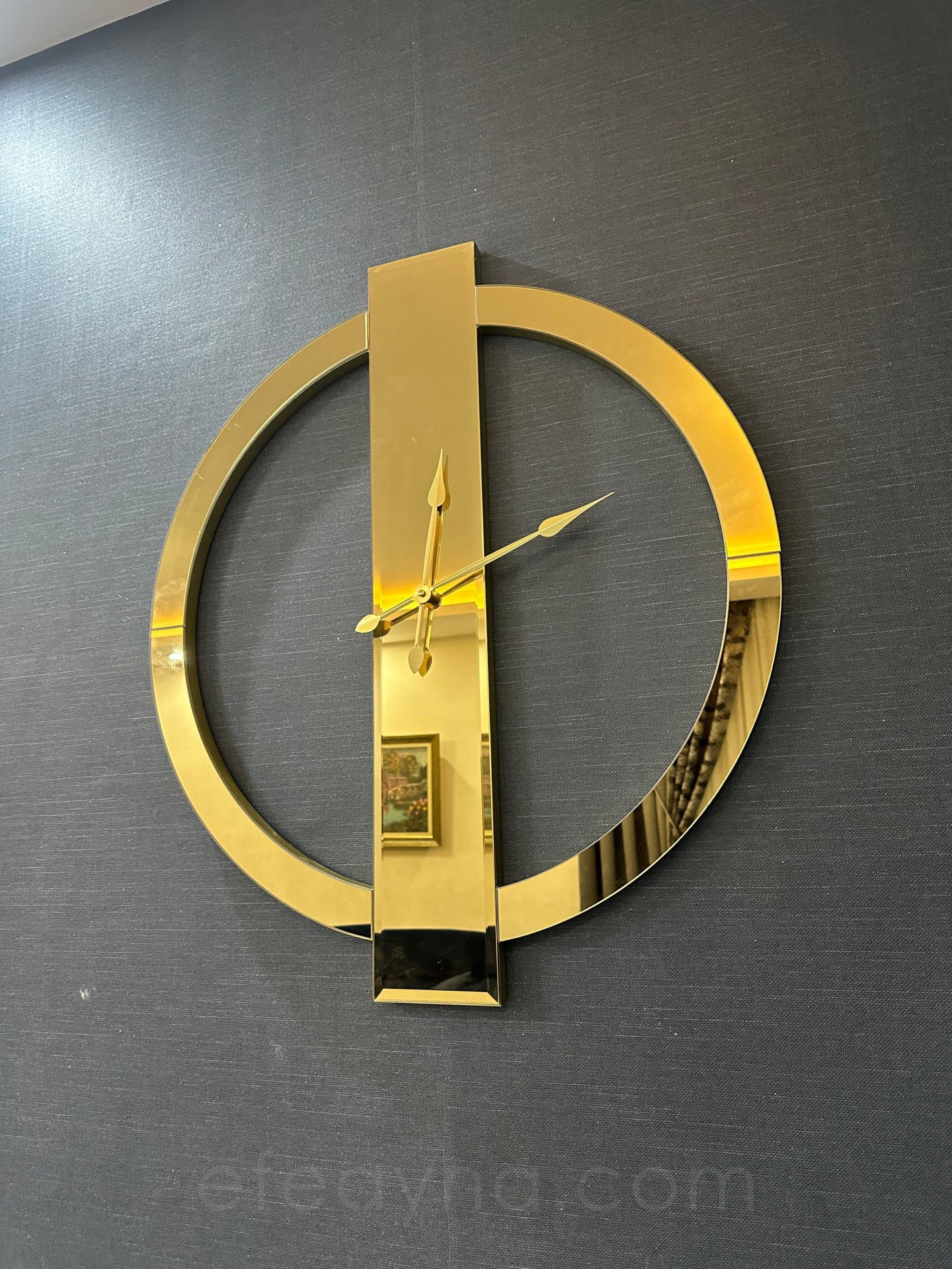 YÜZÜK-GOLD AYNA DUVAR SAATİ 70x80CM