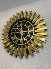 PİYANO X -GOLD AYNA DUVAR SAATİ