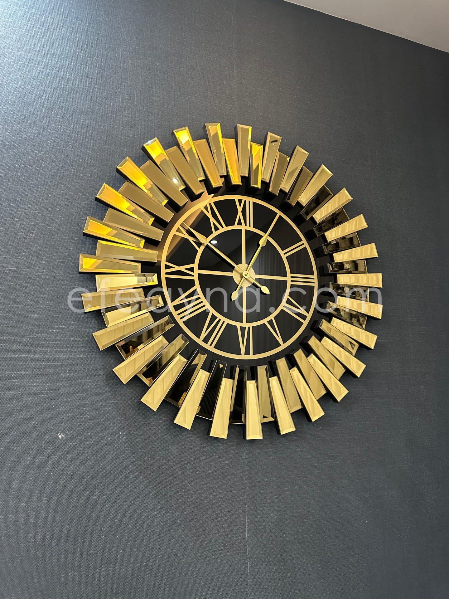 PİYANO X -GOLD AYNA DUVAR SAATİ 83cm