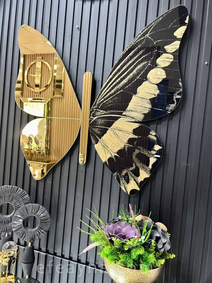 KELEBEK-GOLD DEKORATİF AYNA