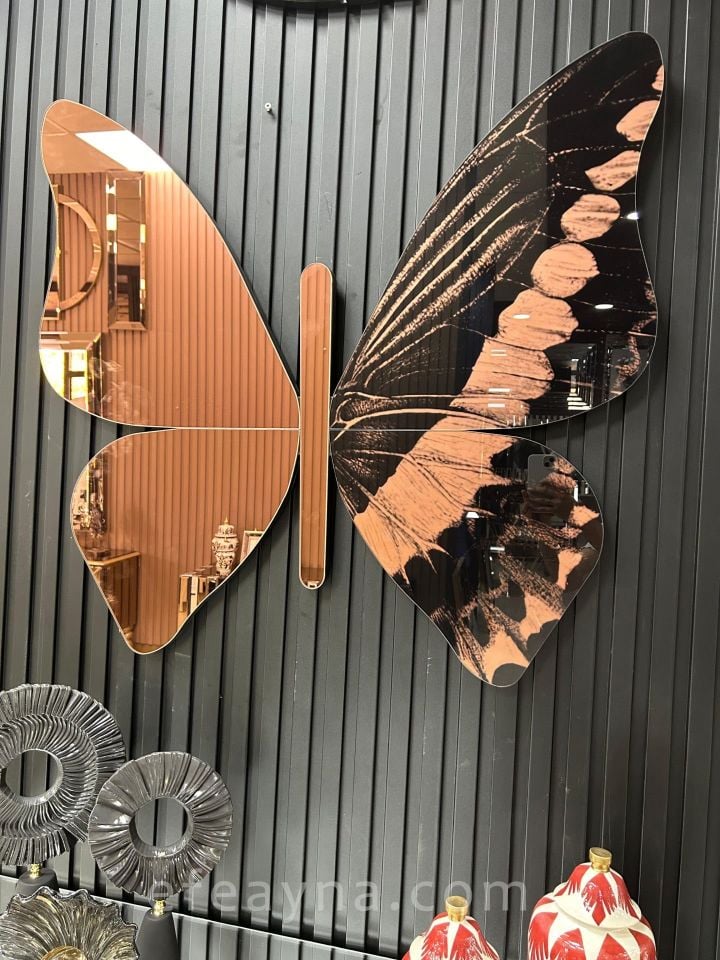 KELEBEK-GOLDROSE DEKORATİF AYNA