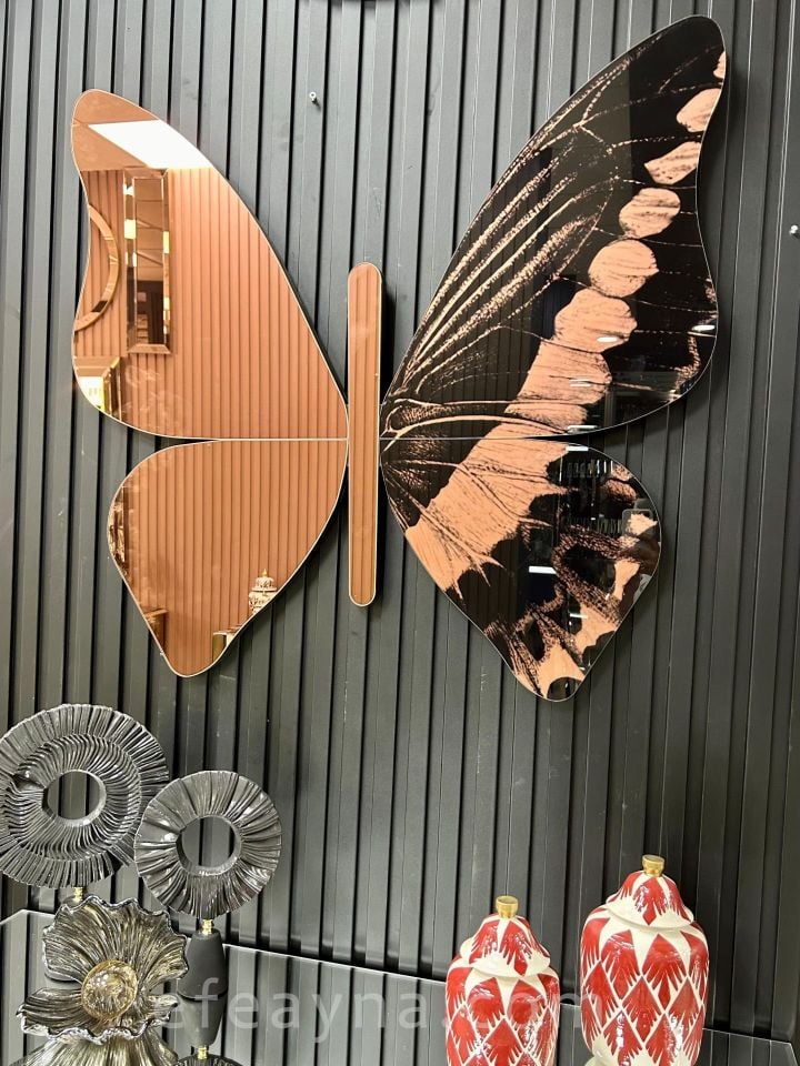 KELEBEK-GOLDROSE DEKORATİF AYNA