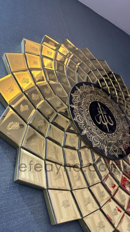 ESMAÜL HÜSNA-GOLD DEKORATİF AYNA