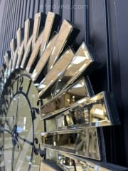 PİYANO XX -GOLD AYNA DUVAR SAATİ 83cm