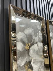 PAPATYA-BRONZ AYNA TABLO SETİ