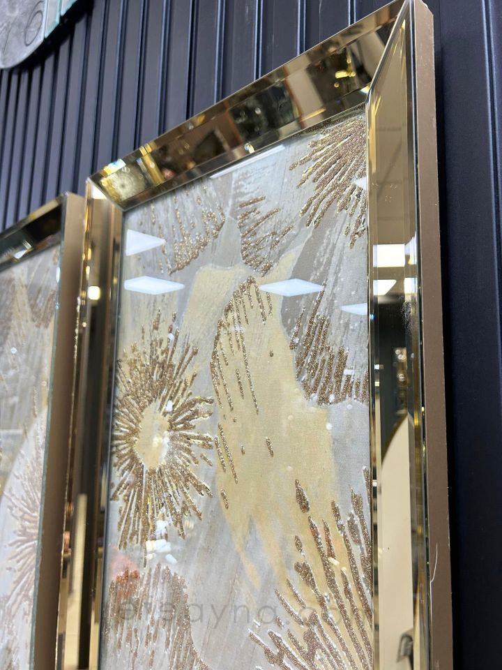 YONCA-GOLD AYNA TABLO SETİ 30x70cm (30x70 x 2 adet tablo)