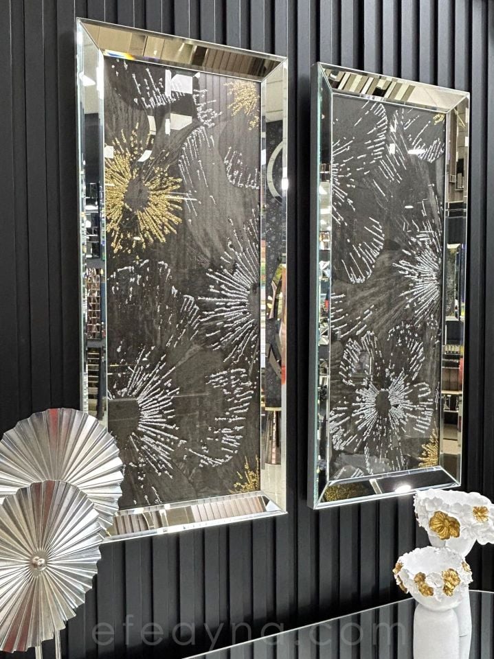 YONCA-GÜMÜŞ AYNA TABLO SETİ