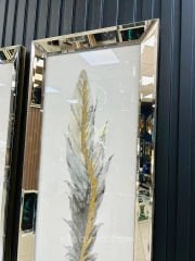 ANTİK TÜY- BRONZ AYNA 2'Lİ TABLO SETİ