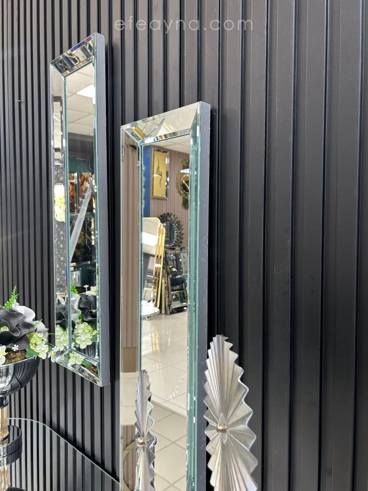 GÜMÜŞ YAN AYNA 2'Lİ SET (25x90cm x 2 adet)