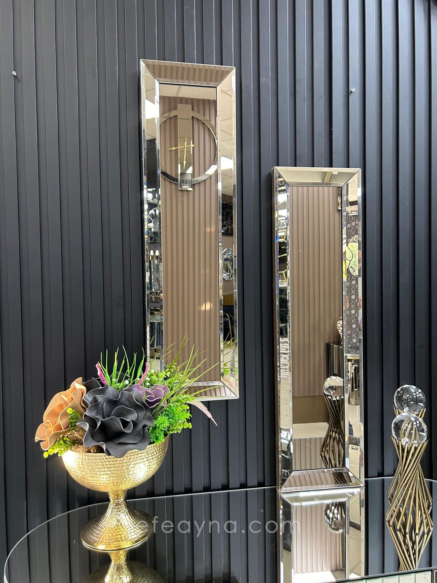 BRONZ YAN AYNA 2'Lİ SET (25x90cm x 2 adet)