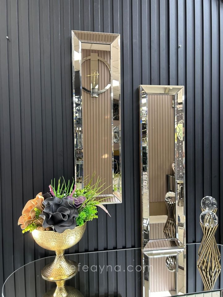 BRONZ YAN AYNA 2'Lİ SET (25x90cm x 2 adet)