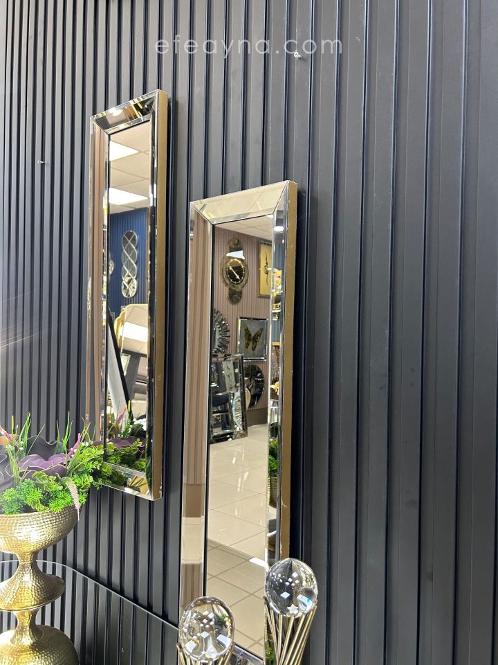 BRONZ YAN AYNA 2'Lİ SET (25x90cm x 2 adet)