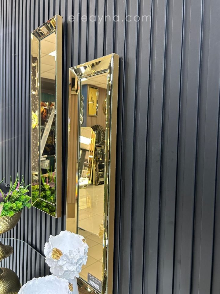 GOLD YAN AYNA 2'Lİ SET (25x90cm x 2 adet)