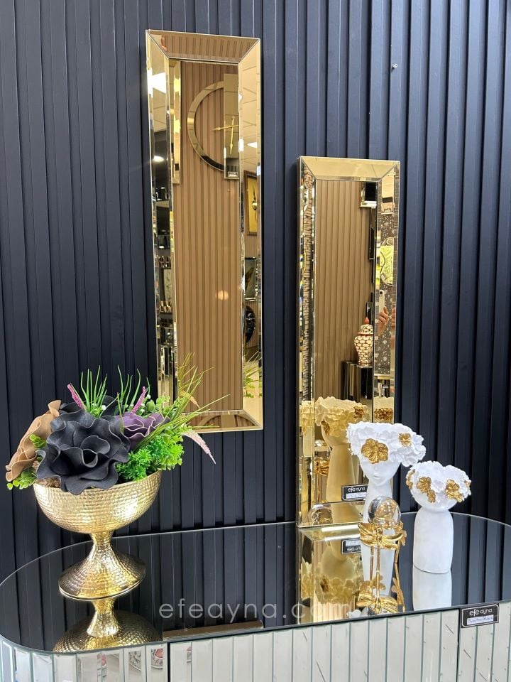 GOLD YAN AYNA 2'Lİ SET (25x90cm x 2 adet)