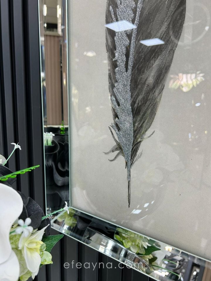 ANTİK TÜY -GÜMÜŞ AYNA 2'Lİ TABLO SETİ