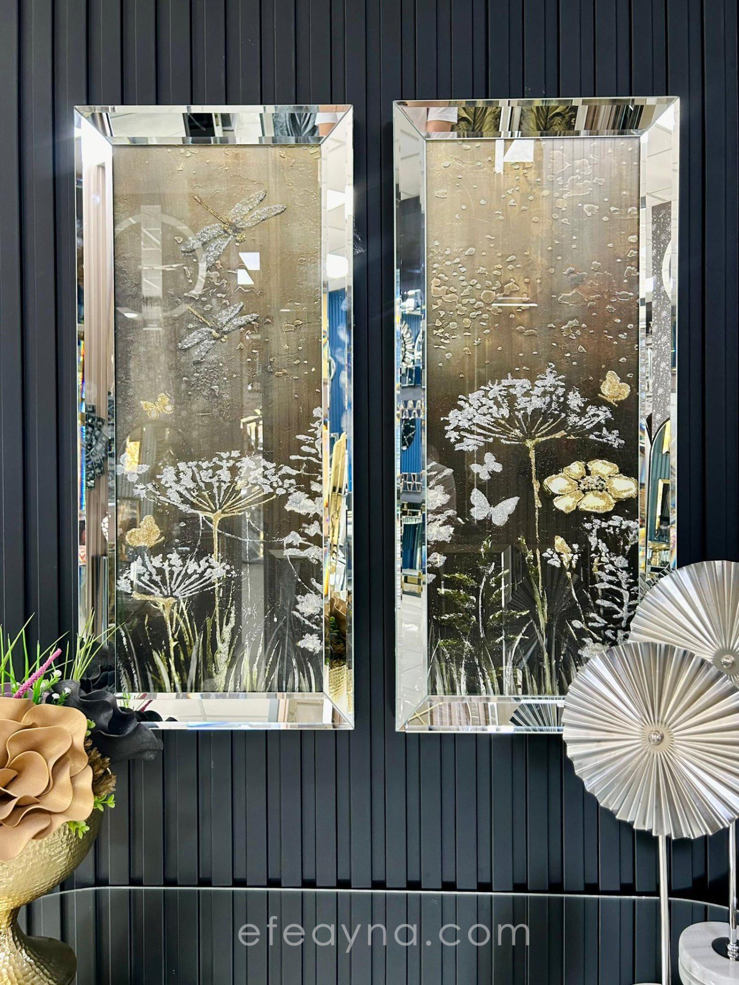 YUSUFCUK - GÜMÜŞ AYNA TABLO SETİ