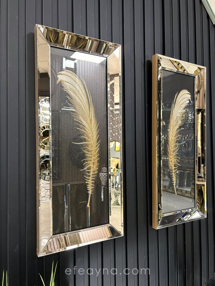 TÜY- 2'Lİ BRONZ AYNA TABLO SETİ