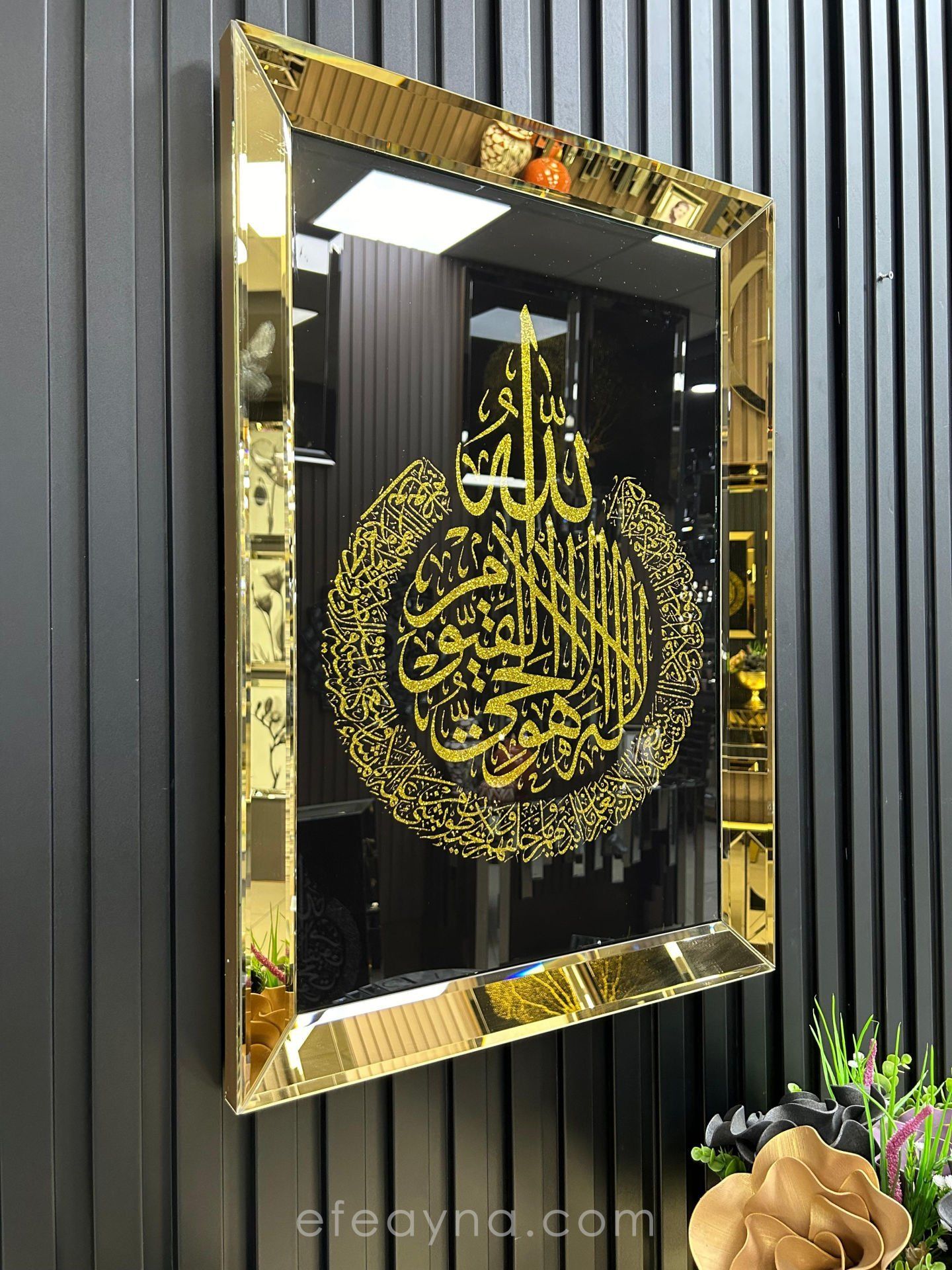 AYET-EL KÜRSİ -GOLD AYNA TABLO 50X70