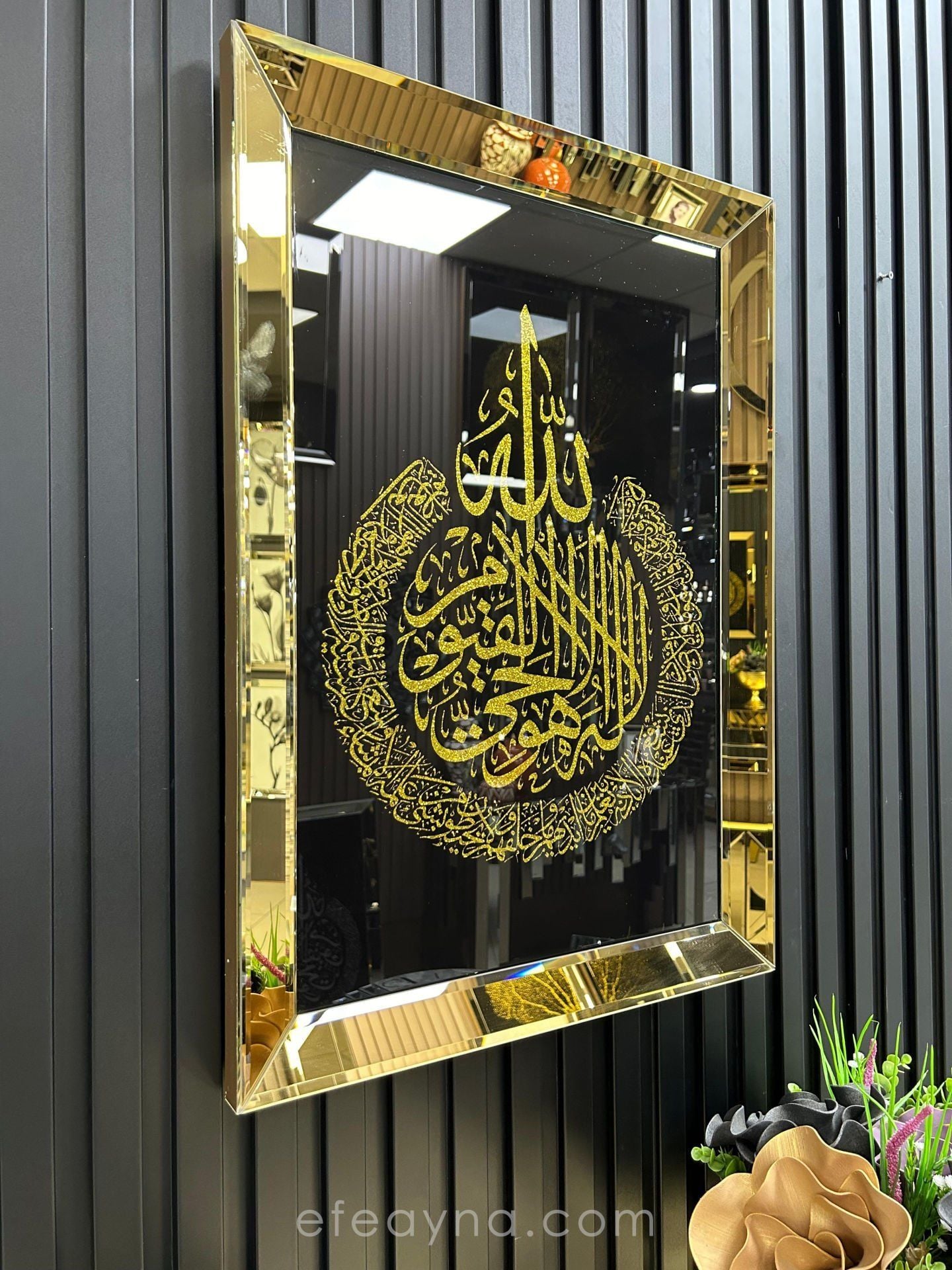 AYET-EL KÜRSİ -GOLD AYNA TABLO 70x100