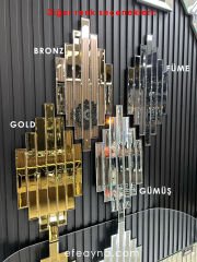 RİTMİK MODEL GOLD AYNA 2'Lİ SET (35x75cm x 2 adet)