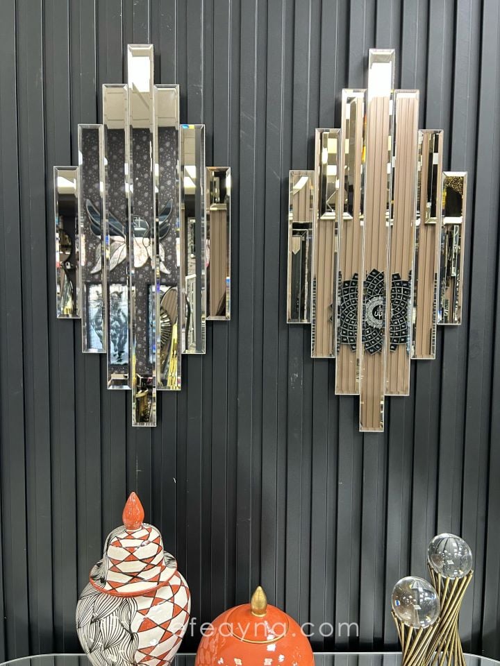 RİTMİK MODEL BRONZ AYNA 2'Lİ SET (35x75cm x 2 adet)