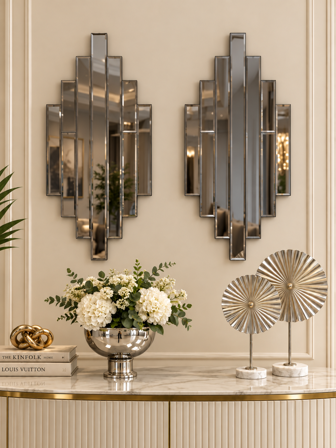 RİTMİK MODEL FÜME AYNA 2'Lİ SET (35x75cm x 2 adet)