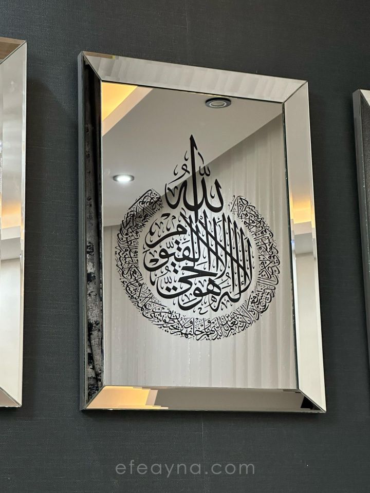 AYET-EL KÜRSİ AYNA TABLO-GÜMÜŞ 60X90