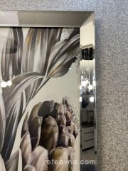 SOFT ÇİÇEK-GÜMÜŞ AYNA TABLO SETİ