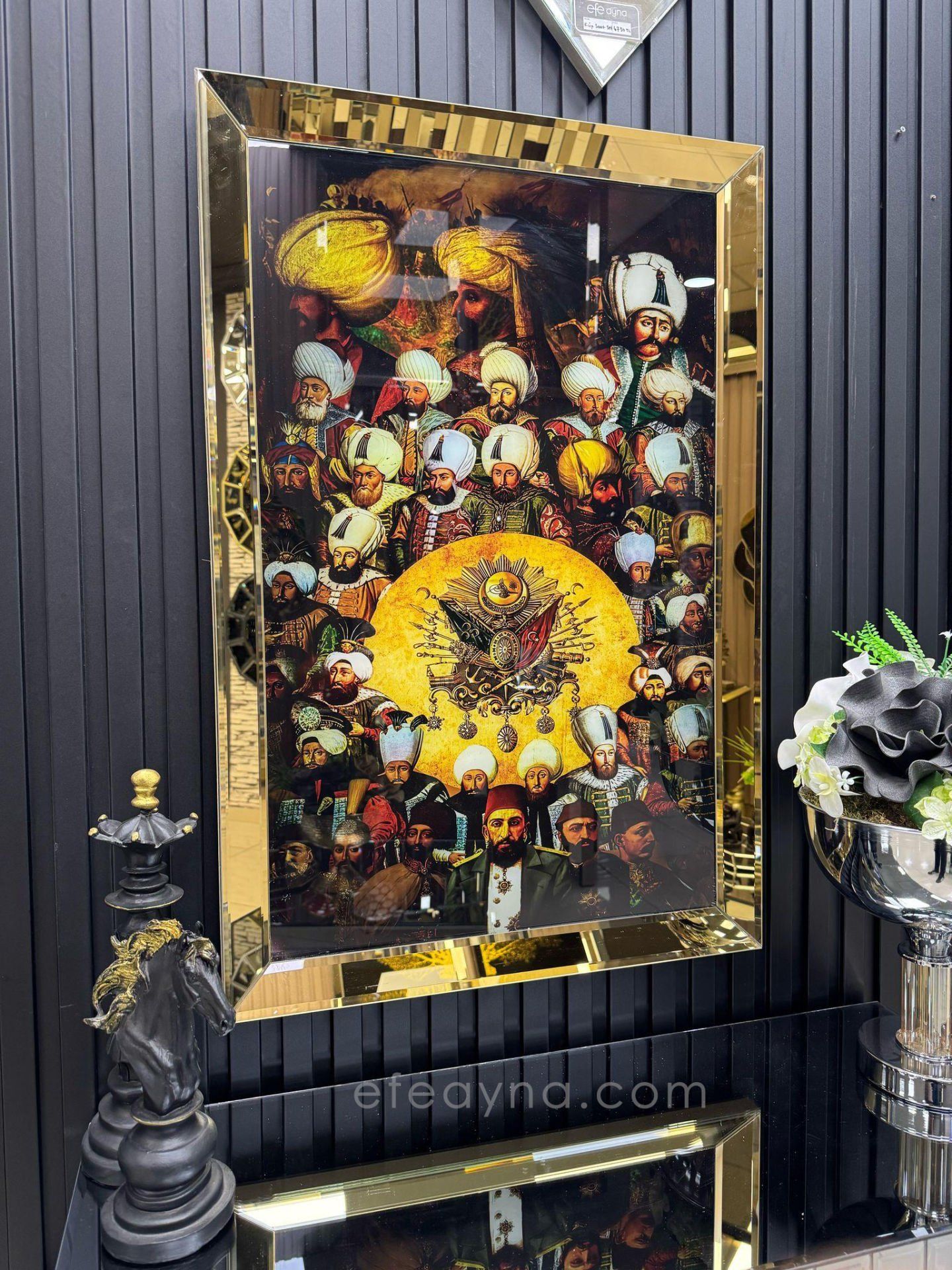 OSMANLI -GOLD AYNA TABLO 70x100