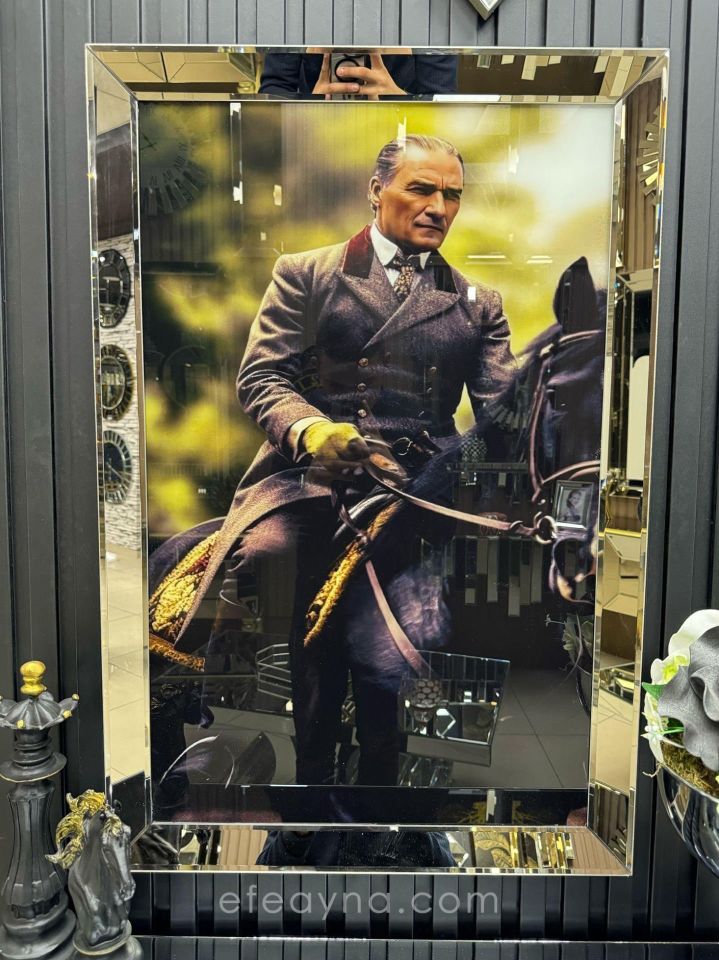 ATATÜRK -GOLD AYNA TABLO 80x120