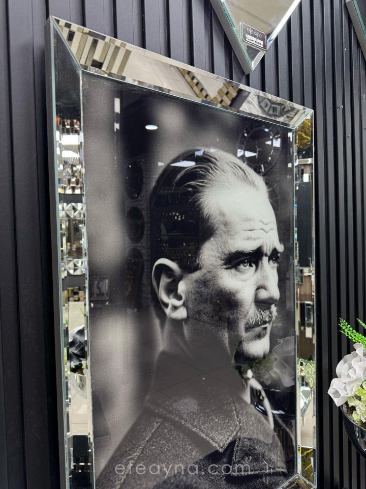 ATATÜRK -GÜMÜŞ AYNA TABLO 1 60X90