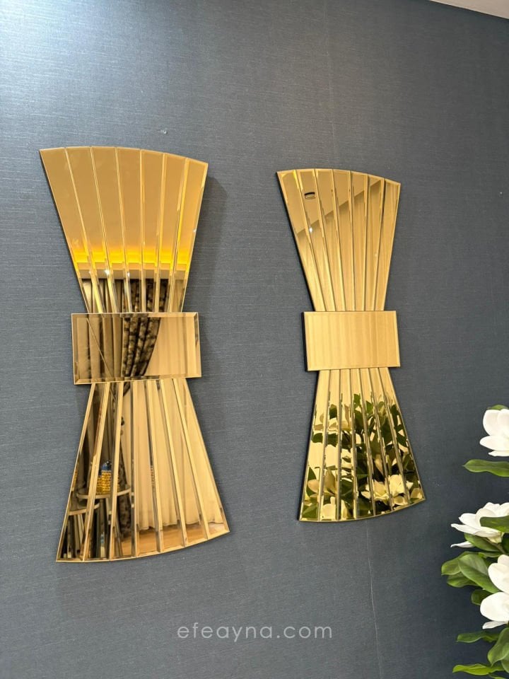 PAPYON MODEL GOLD AYNA 2'Lİ SET (35x85cm x 2 adet)