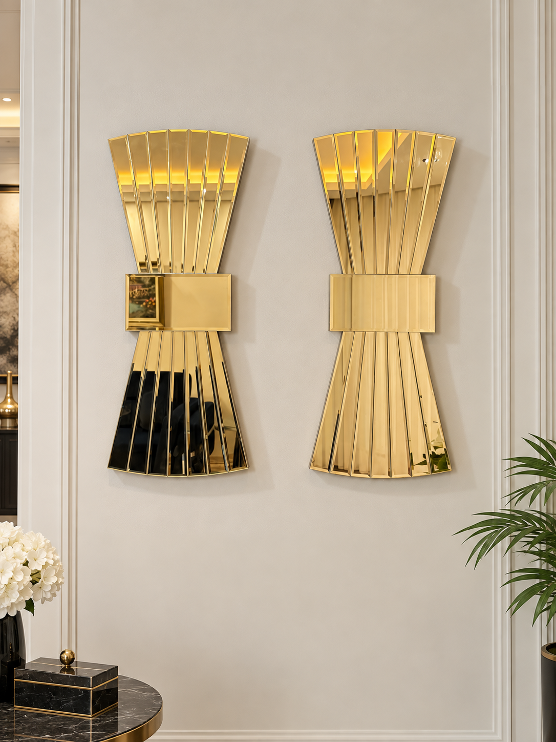 PAPYON MODEL GOLD AYNA 2'Lİ SET (35x85cm x 2 adet)