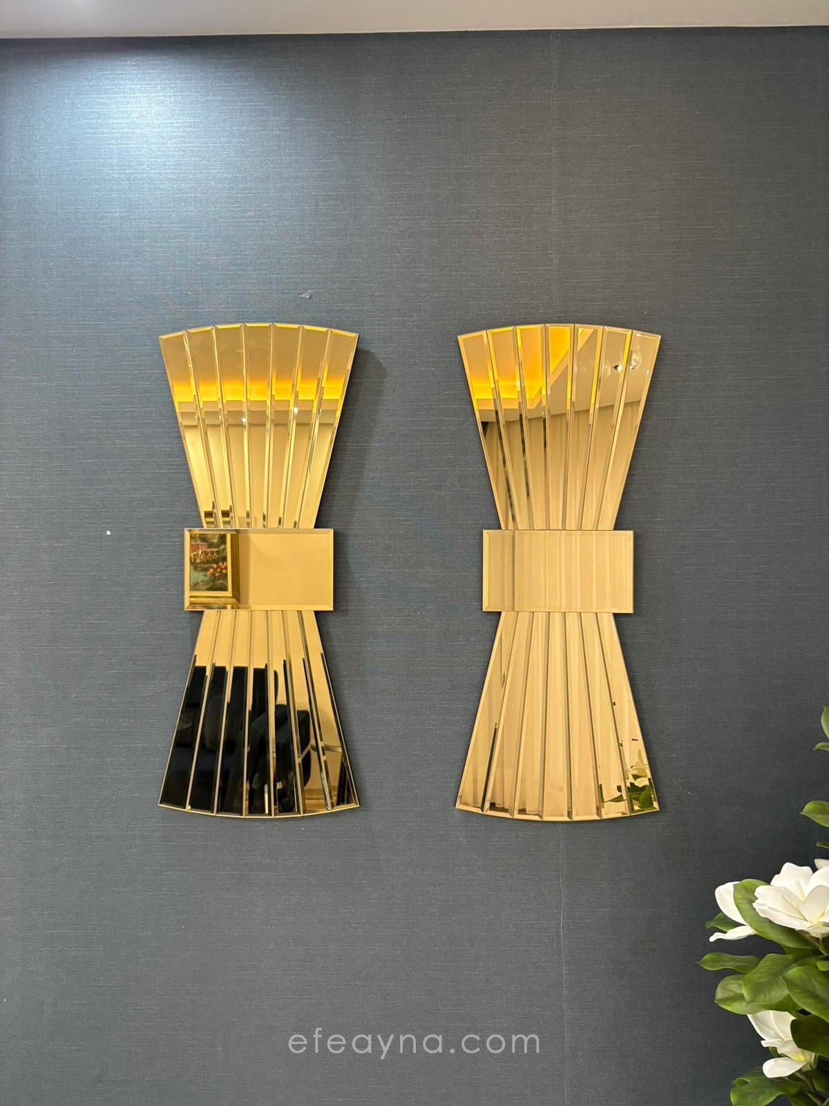 PAPYON MODEL GOLD AYNA 2'Lİ SET (35x85cm x 2 adet)